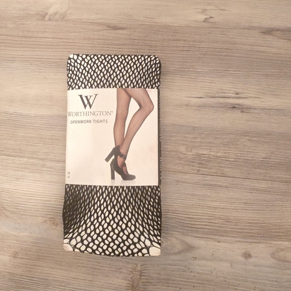 Worthington Black Openwork Tights Fairy Grung 1xl - Picture 3 of 4